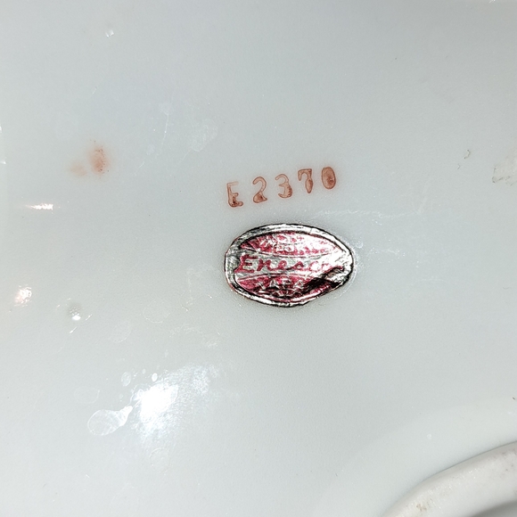 Enesco Divided Candy Nut Dish Server Gold Handle Painted Fruit Victorian Vintage - Picture 4 of 6